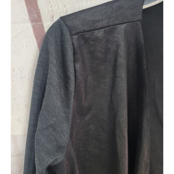 Armani Exchange Small Black/Gray Open Long Sleeve Cardigan - Picture 3 of 5